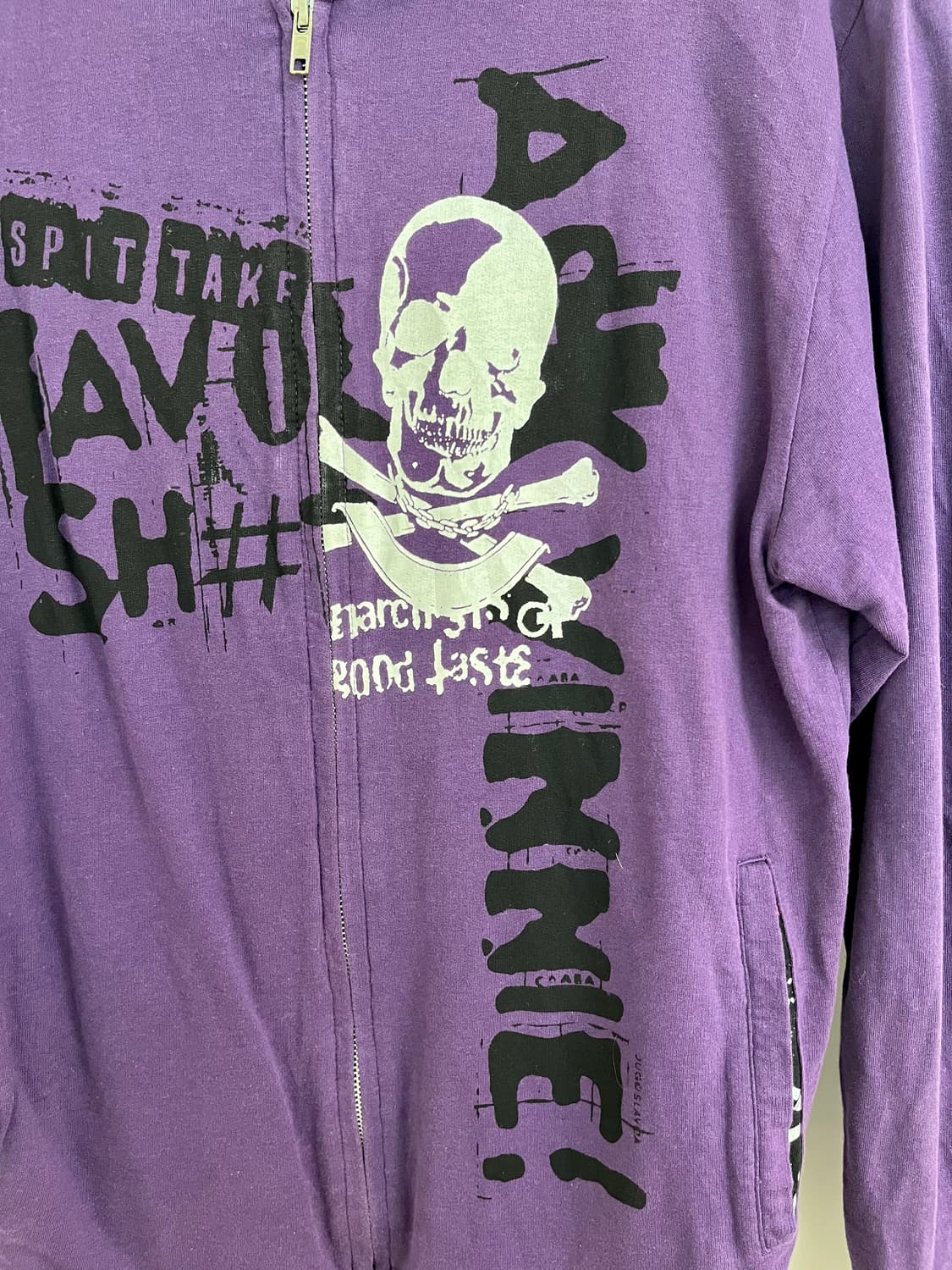 dialetti 빈티지 펑크 해골 그래픽 후드집업 상품이미지3