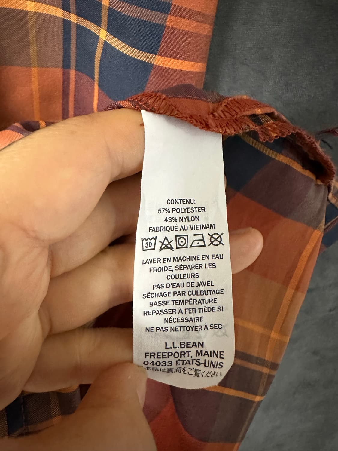 엘엘빈 L.L.Bean 체크 기능성 반팔 셔츠 아웃도어 낚시 캠핑 XL 상품이미지8
