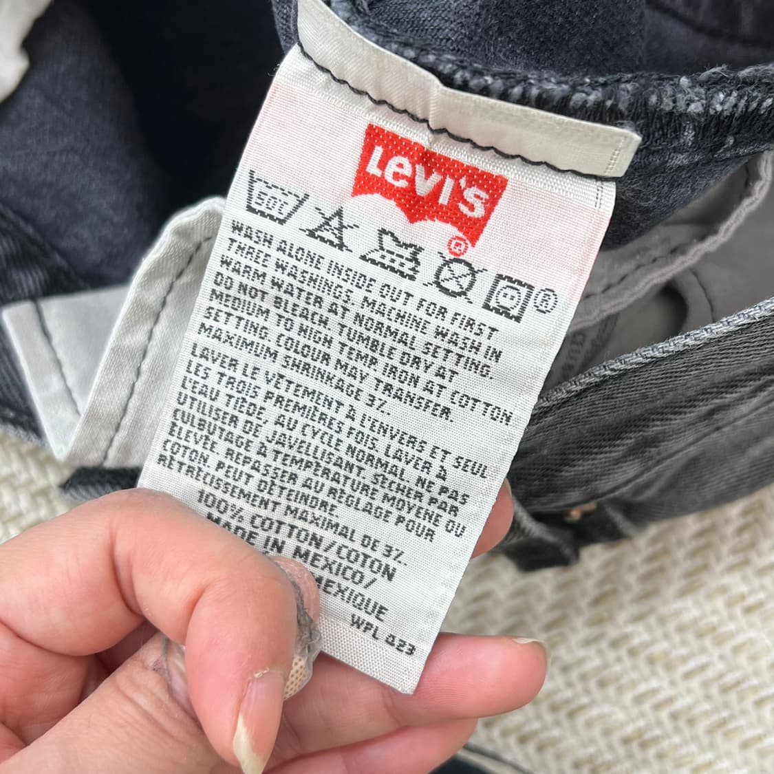 리바이스 501 흑청 데님팬츠 r2598 상품이미지7