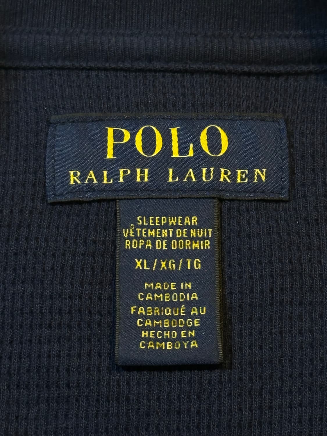 폴로 랄프로렌 신형 베어 와플 니트 롱슬리브 긴팔 네이비 상품이미지4