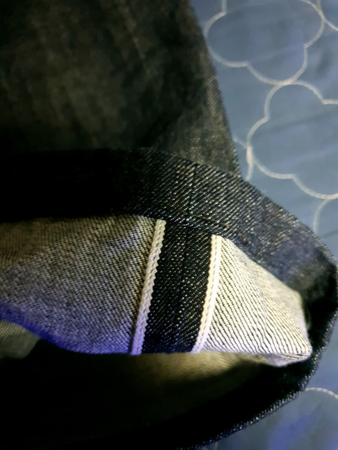 덴메이드 셀비지 와이드핏 데님팬츠 미드 인디고 (L) 상품이미지5