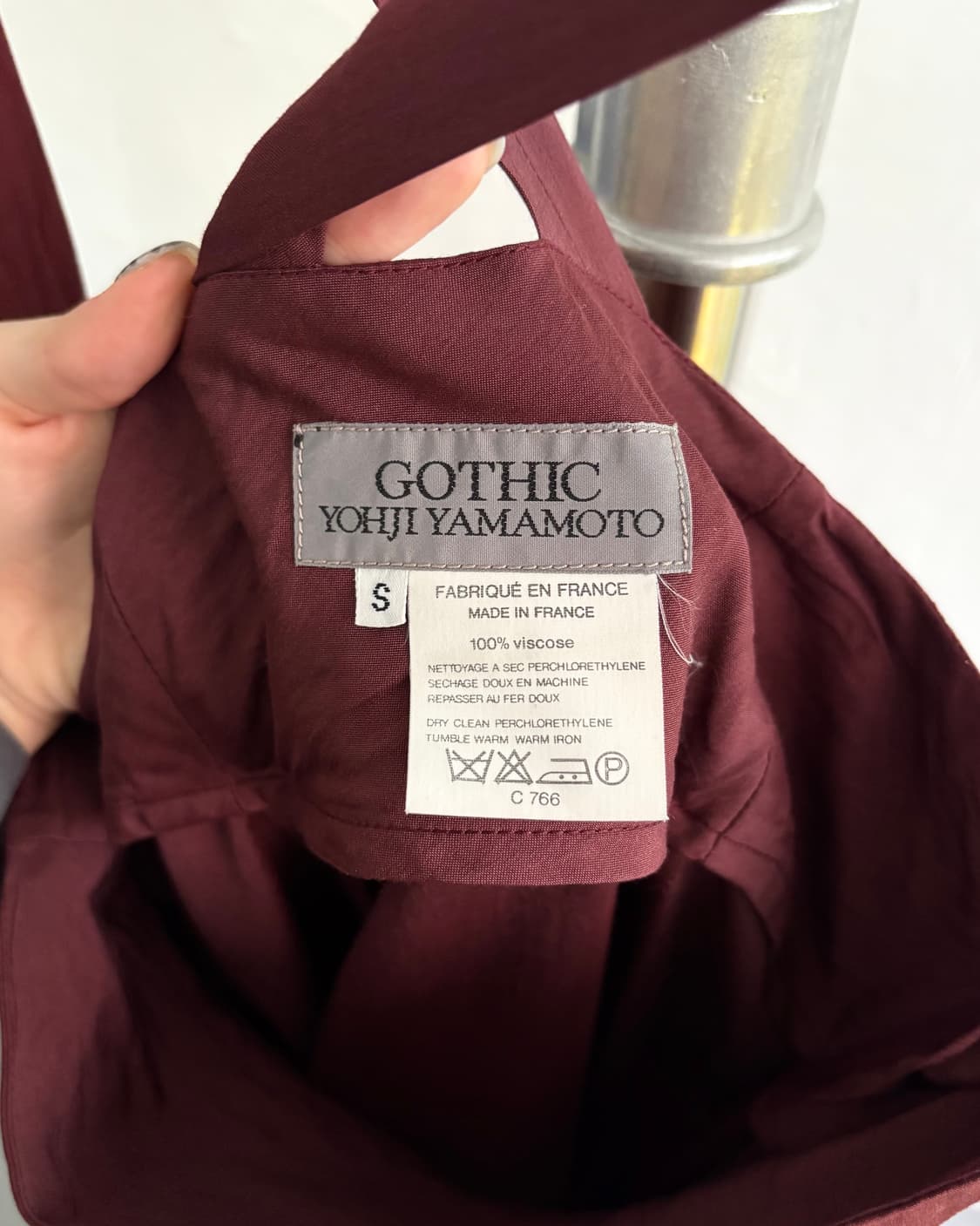 Yohji Yamamoto 요지야마모토 고딕 버건디 롱 스커트 상품이미지9