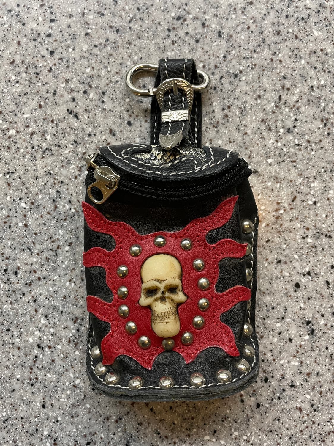 flame skull key ring pouch 상품이미지1
