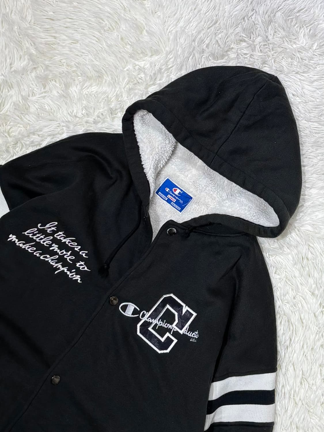챔피언 90‘ 오버핏 양털 후드집업 상품이미지6