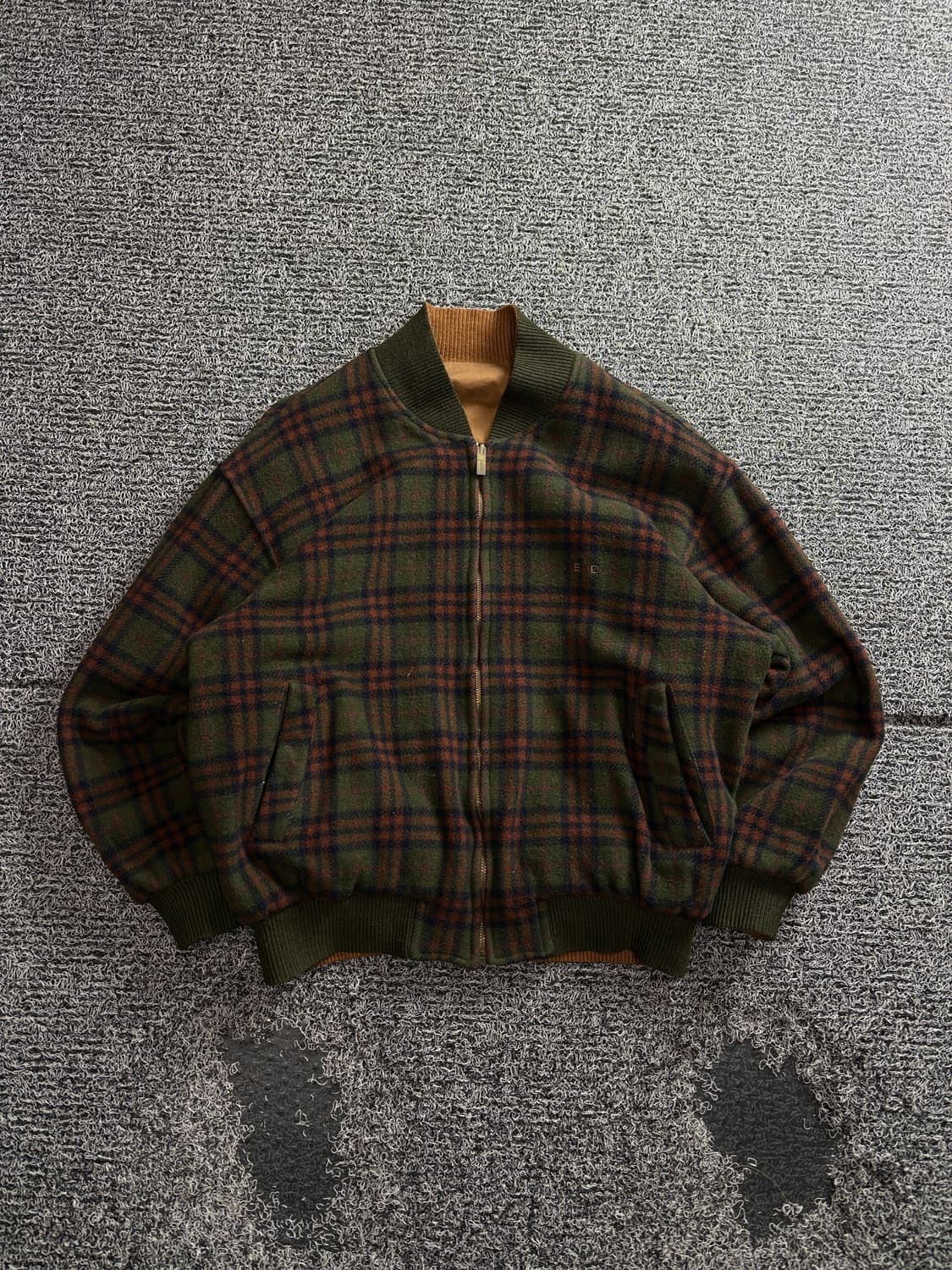 빈티지 아카이브 리버서블 체크 블루종 봄버 자켓 3475 상품이미지2