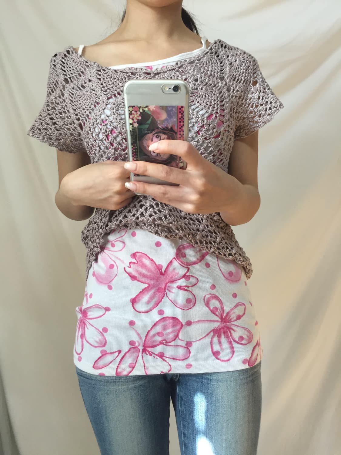 뜨개 펀칭 니트&꽃 나시 set 상품이미지6