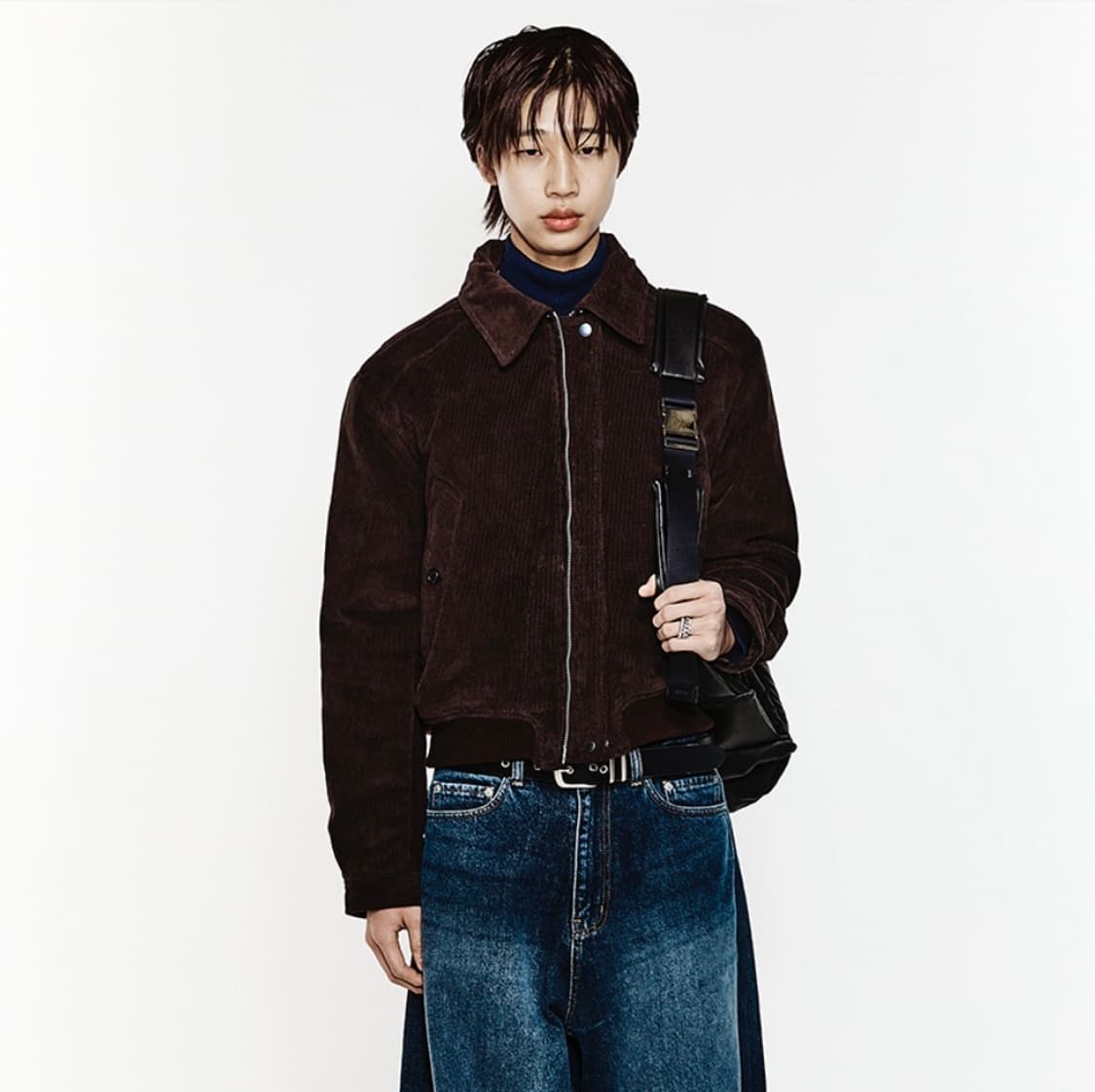 알렌느 디테쳐블 카라 코듀로이 패딩 블루종 상품이미지2