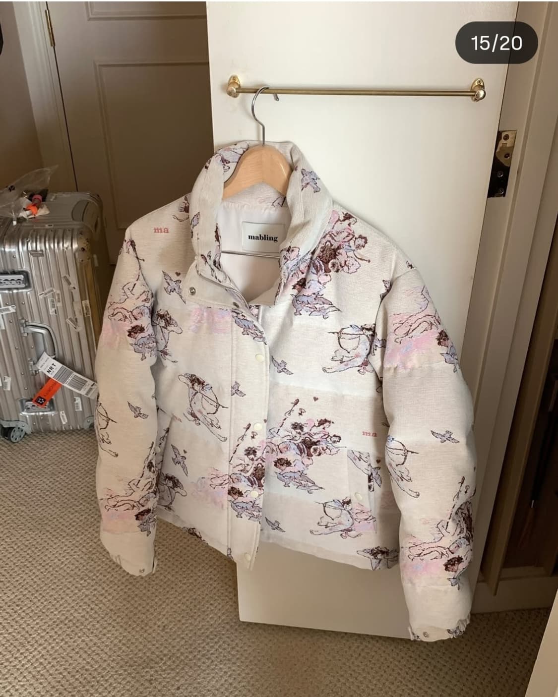 마블링 엔젤 자카드 패딩 푸퍼 상품이미지5