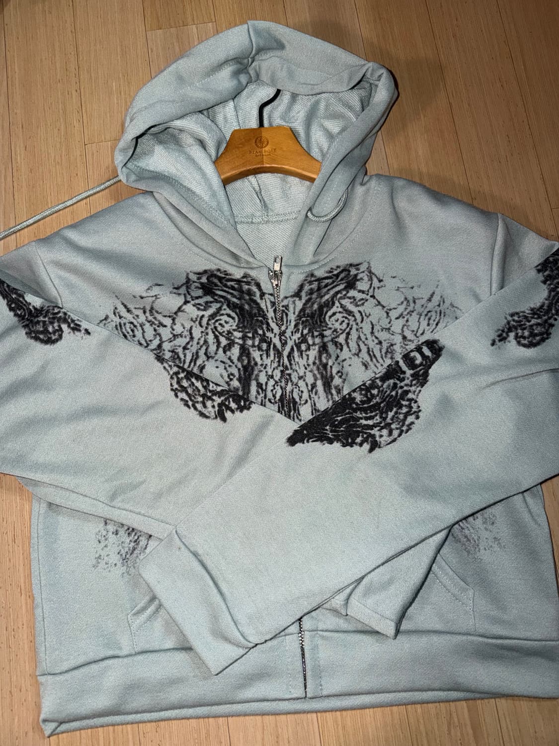 Y2K 와투케 크롭 후드집업자켓 (FREE) 상품이미지3