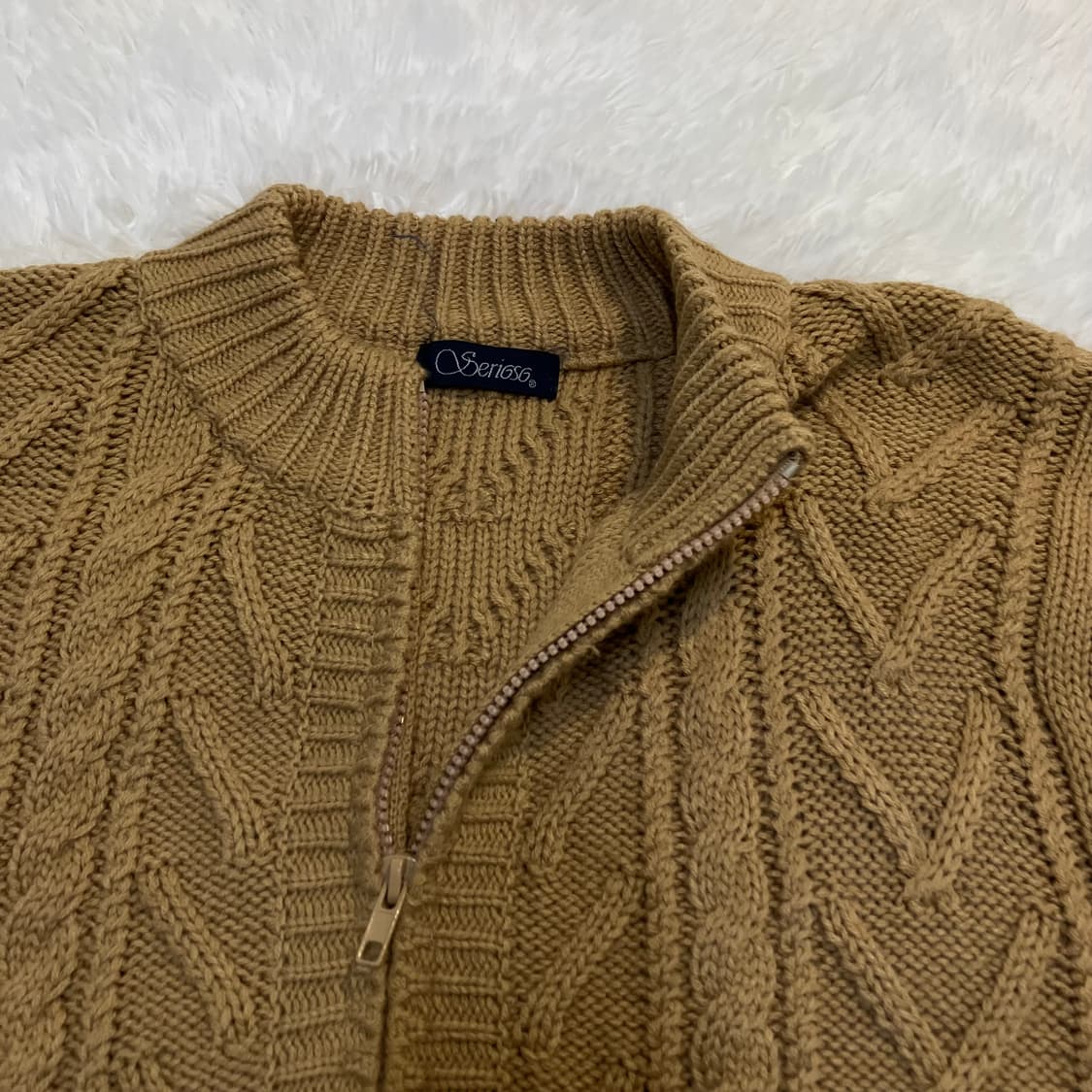 빈티지 베이직 꽈배기 니트 집업 845 y2k 스트릿 모리 갸루 일본빈티 상품이미지7