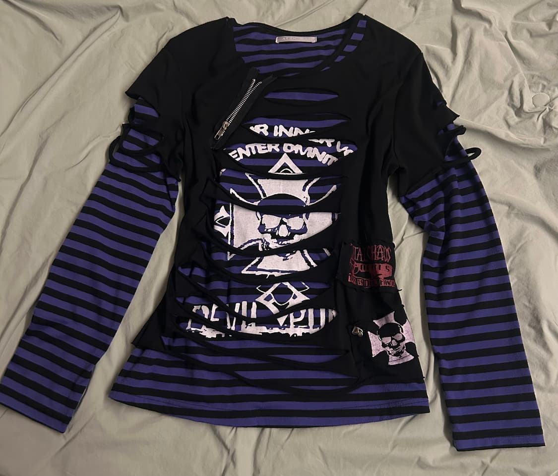 ACDC RAG 그런지 펑크 나나 티셔츠 와이즈걸 상품이미지1