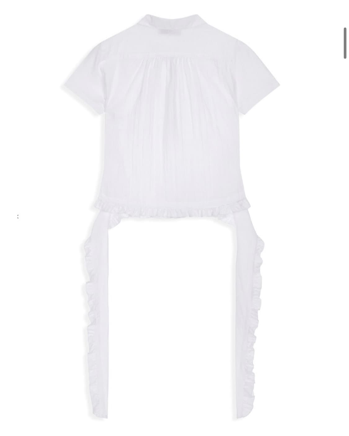 오픈와이와이 RUFFLE POLO SHIRT, White 상품이미지5