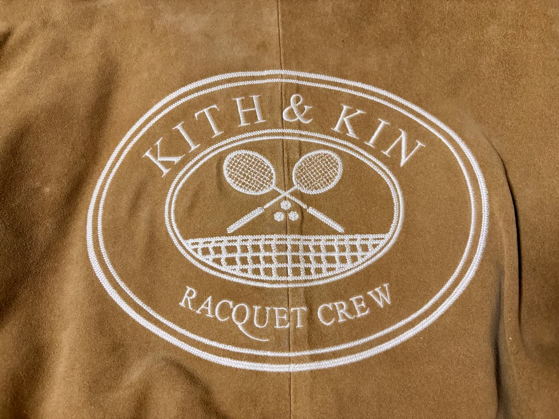 KITH 키스 x wilson 리얼 스웨이드 바시티 자켓 XXL 상품이미지5