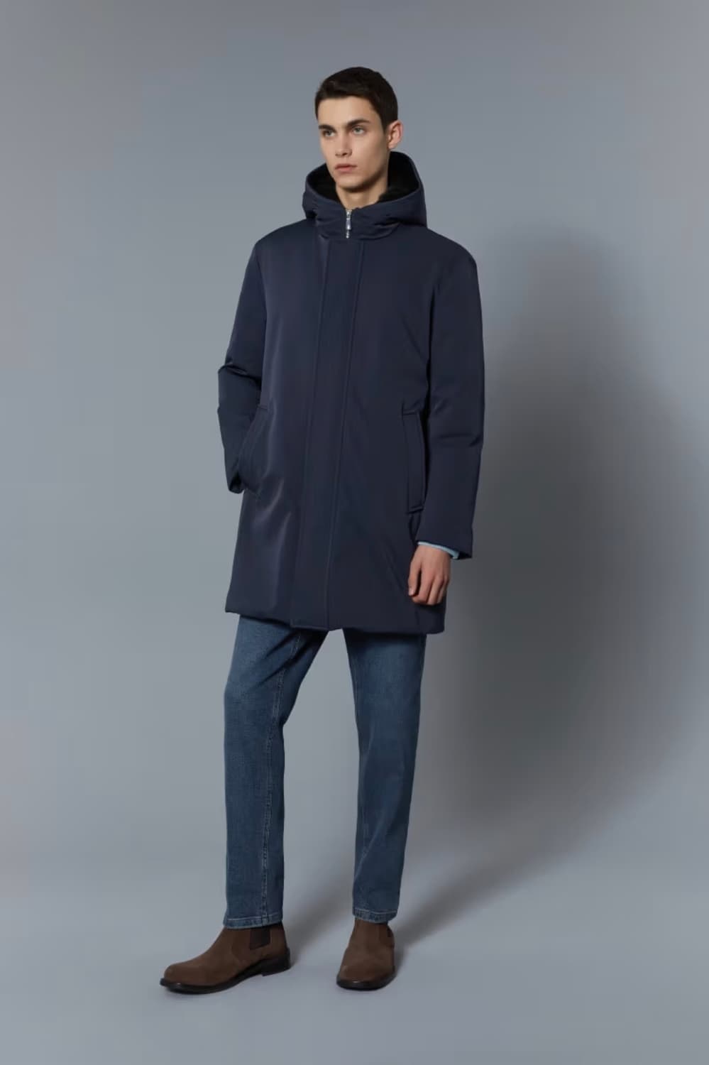 닥스 네이비 퍼후드 패딩 점퍼 110 상품이미지2