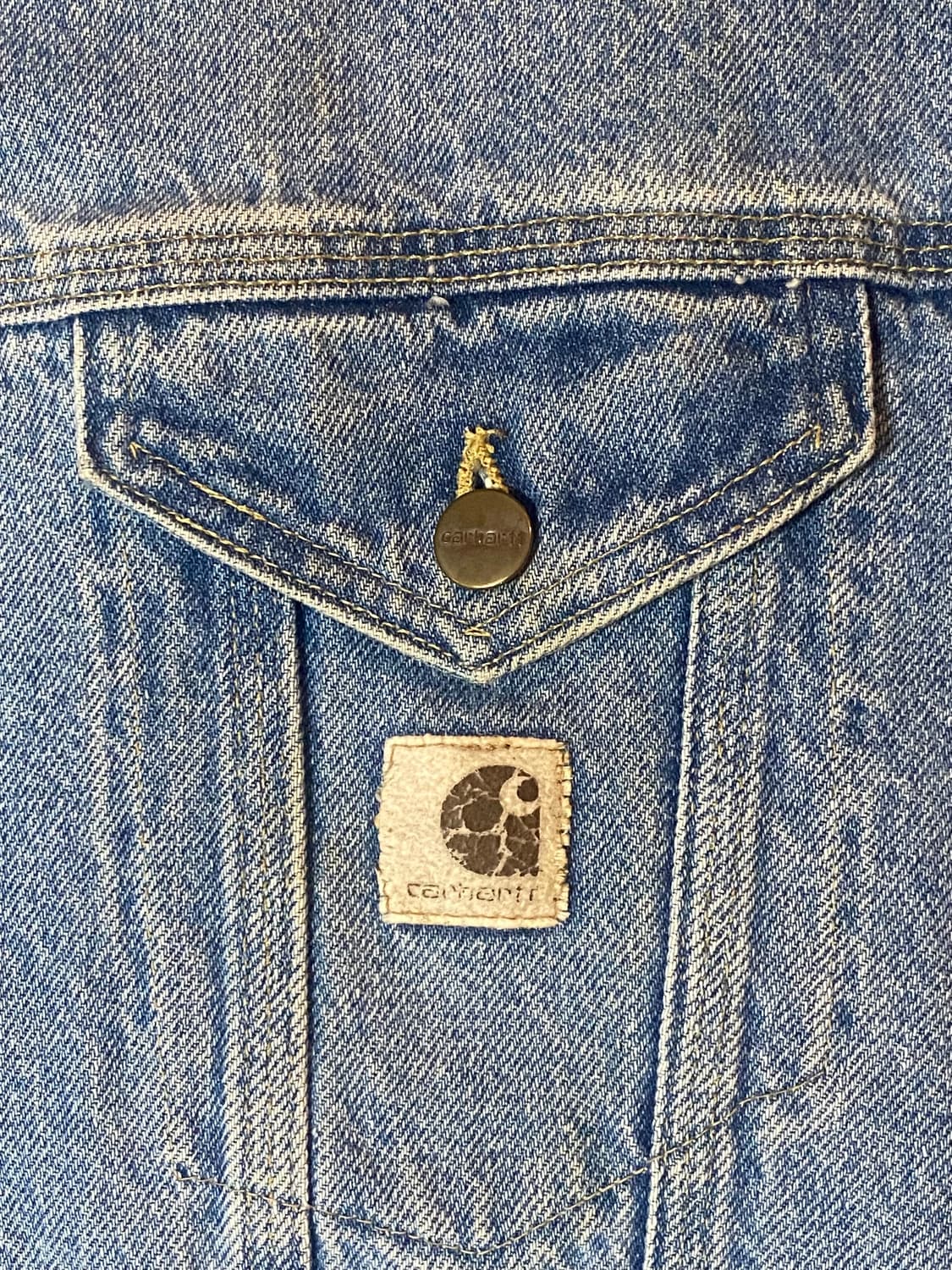 90's Carhartt 빈티지 칼하트 블랭킷 라이너 데님 트러커 재킷 상품이미지6