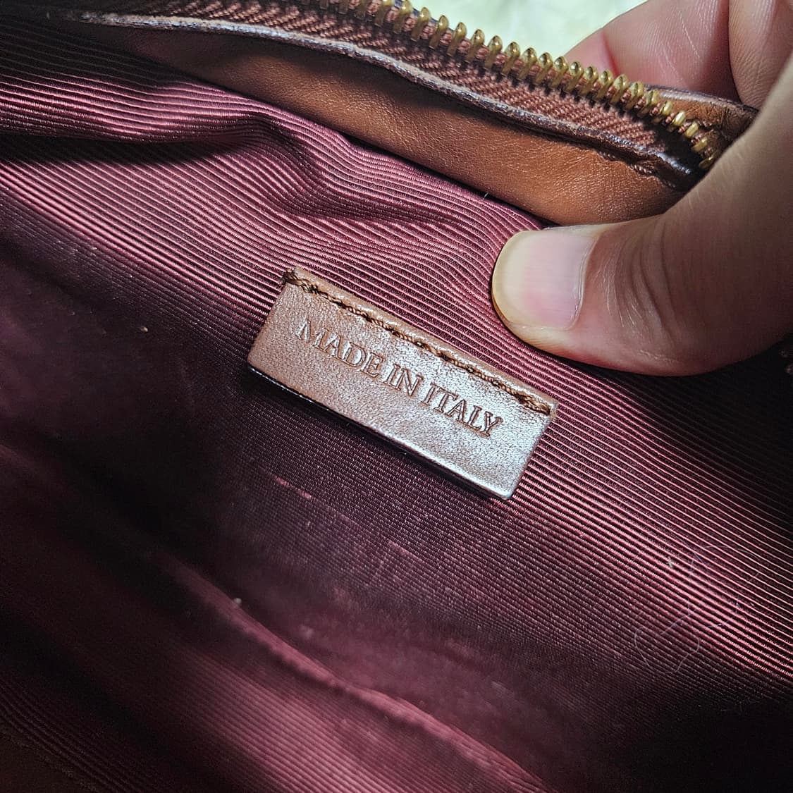 버버리(Burberry) 빈티지 브라운 레더 체크 호보백 상품이미지8