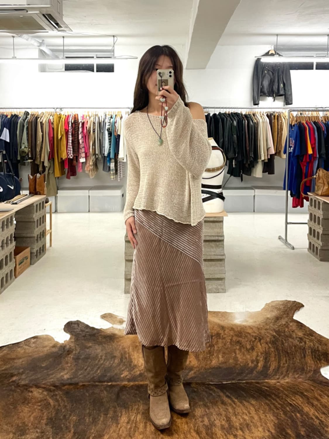 UNITED ARROWS velvet skirt 유나이티드 애로우즈 벨벳 상품이미지2