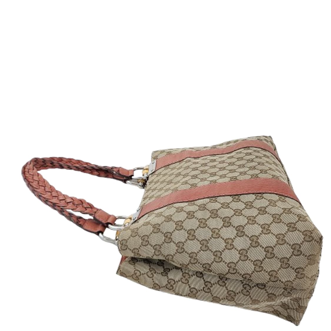 정품 구찌 232947 GG 자가드 뱀부 위빙핸들 숄더백 상품이미지5