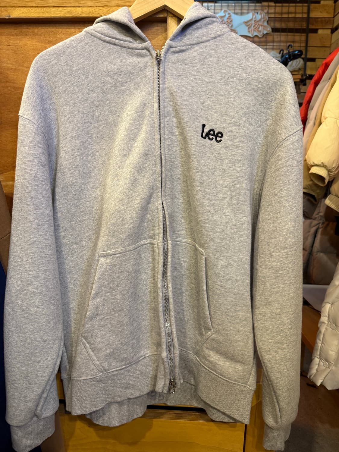 리 그레이 후드집업 상품이미지1