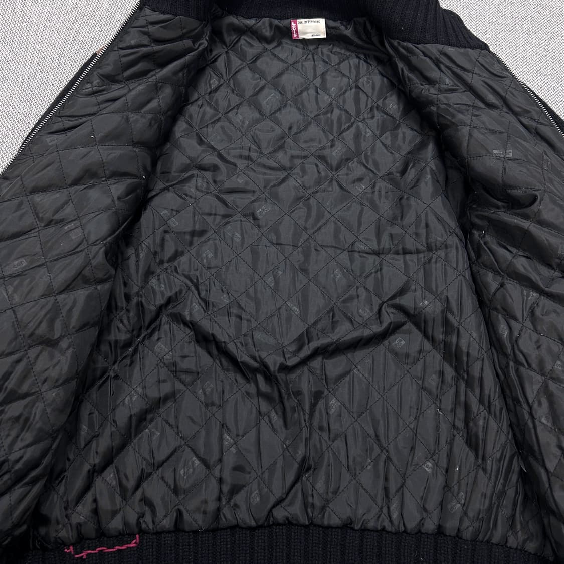 리바이스 울 스웨이드 누빔 니트집업(M) 상품이미지5