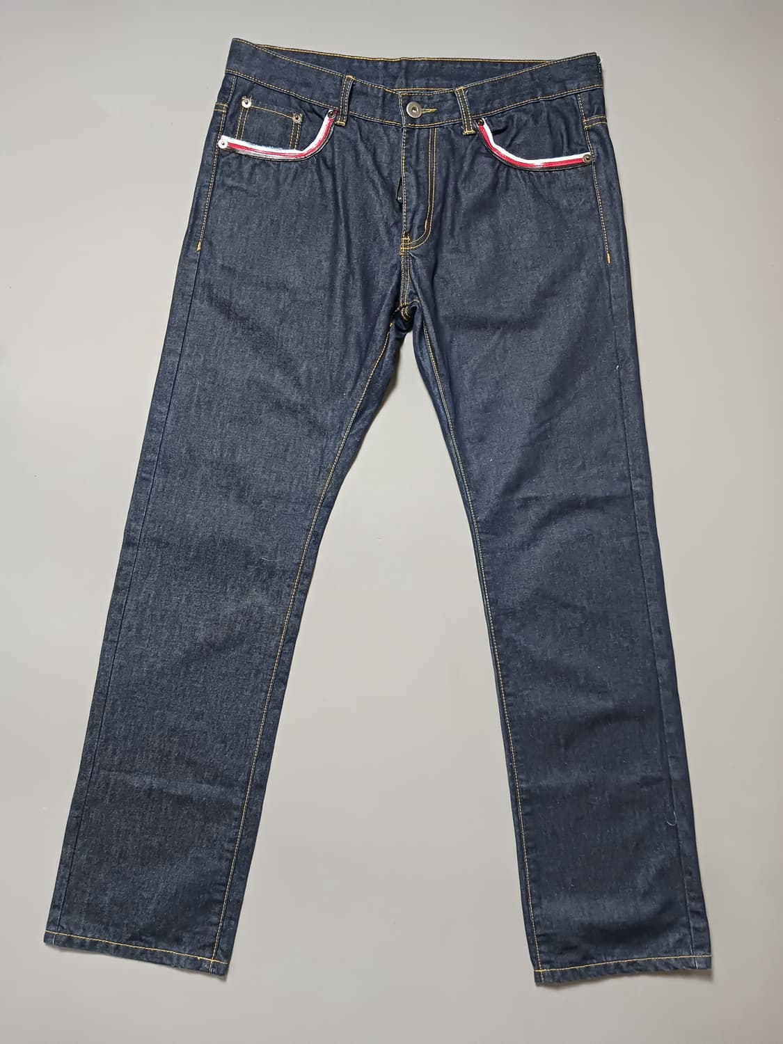[36] 빈티지 D2 진청생지 삼선 레귤러진 청바지 상품이미지1