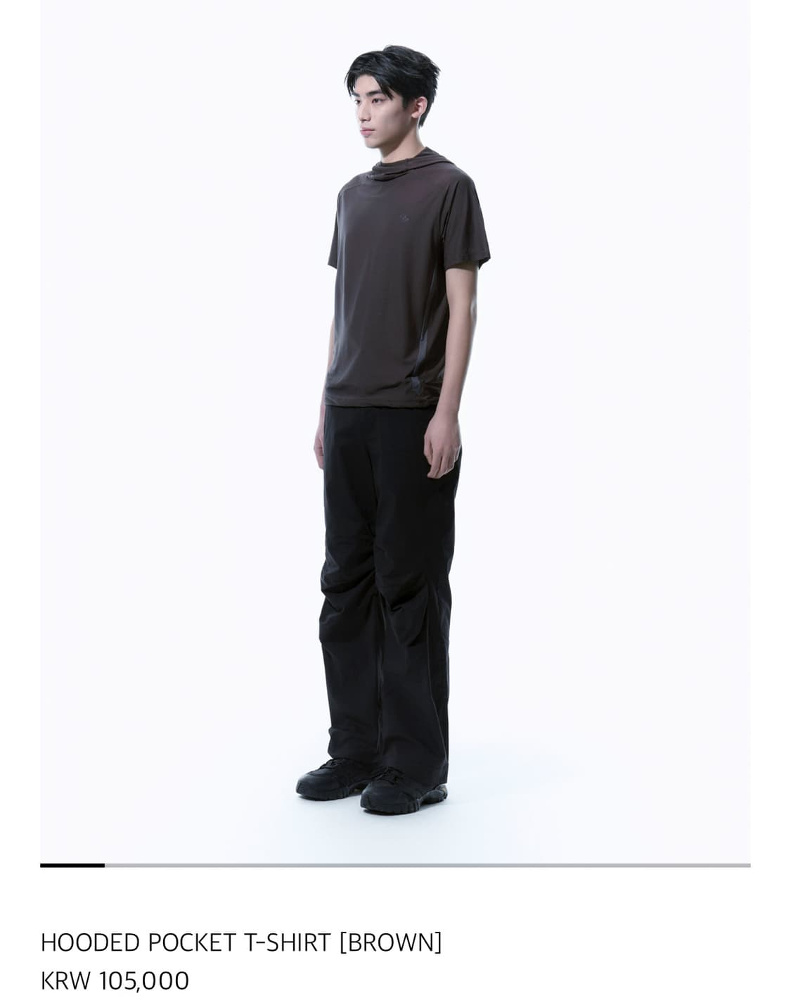 산산기어 후디드 포켓 티셔츠 브라운 1사이즈 상품이미지1