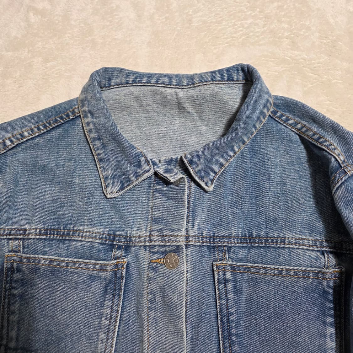 (F)여성 크롭 데님 자켓 상품이미지2