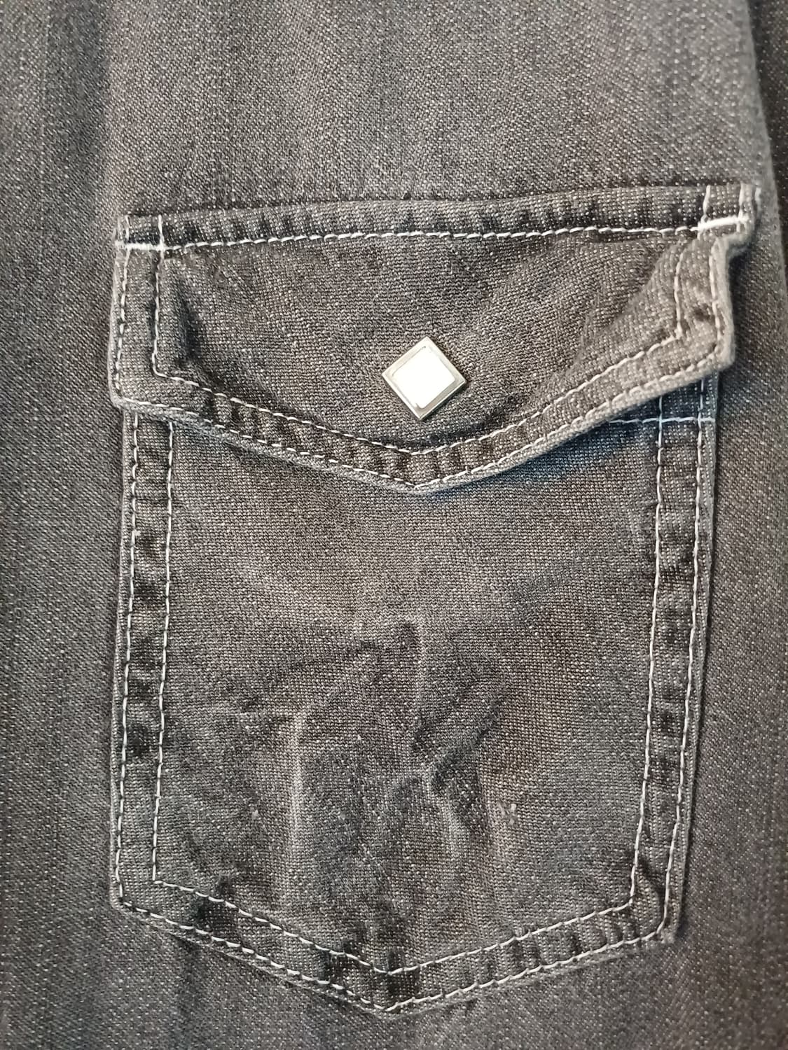 Lucky Store 웨스턴 데님셔츠 (L) 일본빈티지 상품이미지4