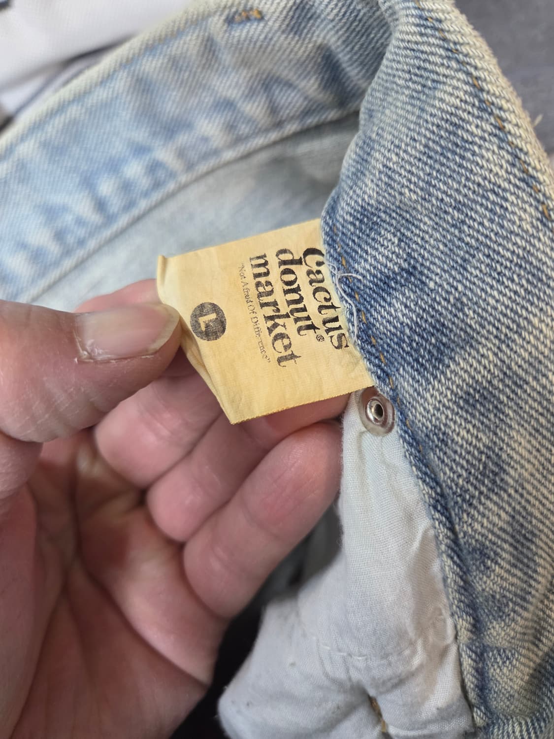 캑터스도넛마켓 더블니 데미지 데님반바지 L 대략 32 상품이미지4