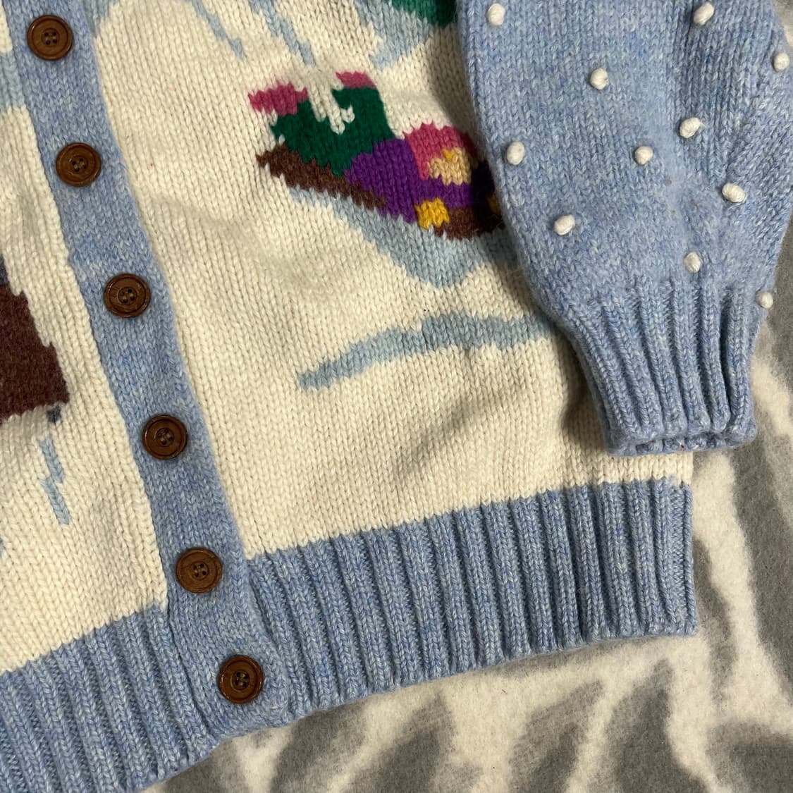 [Susan Bristol] 핸드메이드 폼폼 울 가디건 상품이미지4