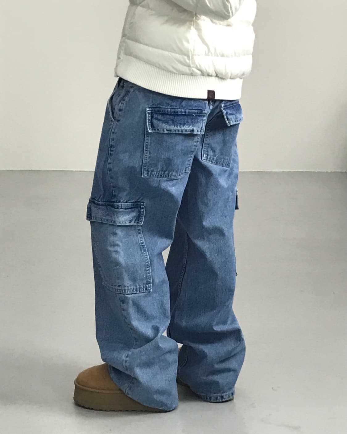 Jpn Cotton Denim Cargo Pants 상품이미지1