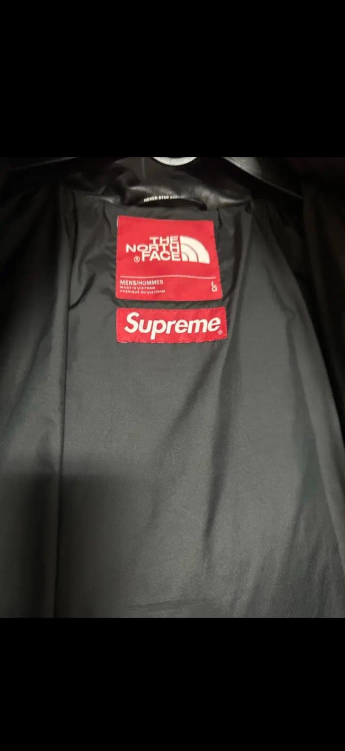 슈프림x노스페이스 레더 레드 L 상품이미지5