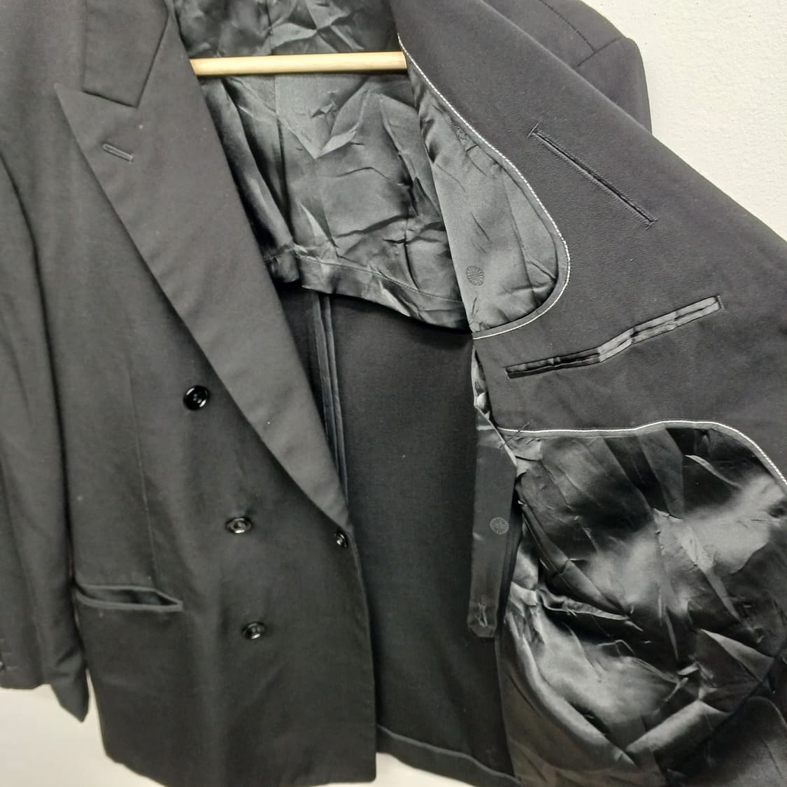 GRAVE WORD 일본 빈티지 버블 버튼 블랙 울 블레이저 상품이미지3