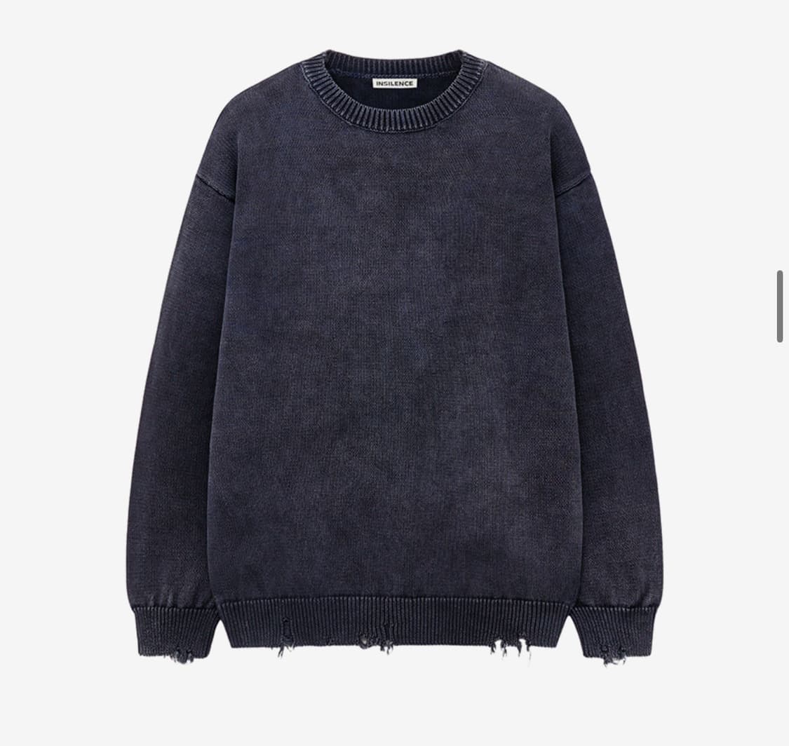인사일런스 스톤 워시드 풀오버 WASHED NAVY L사이즈 상품이미지1