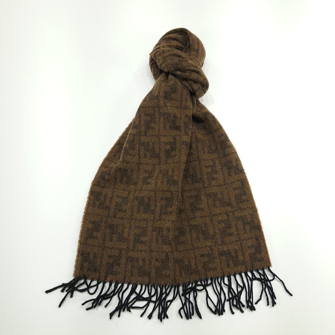 MX180 펜디 FF 모노그램 브라운 울 목도리 머플러 상품이미지1