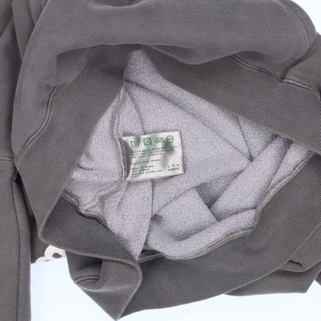 [2XL] 아이앱스튜디오 기모 피그먼트 후드티 0112J 상품이미지4