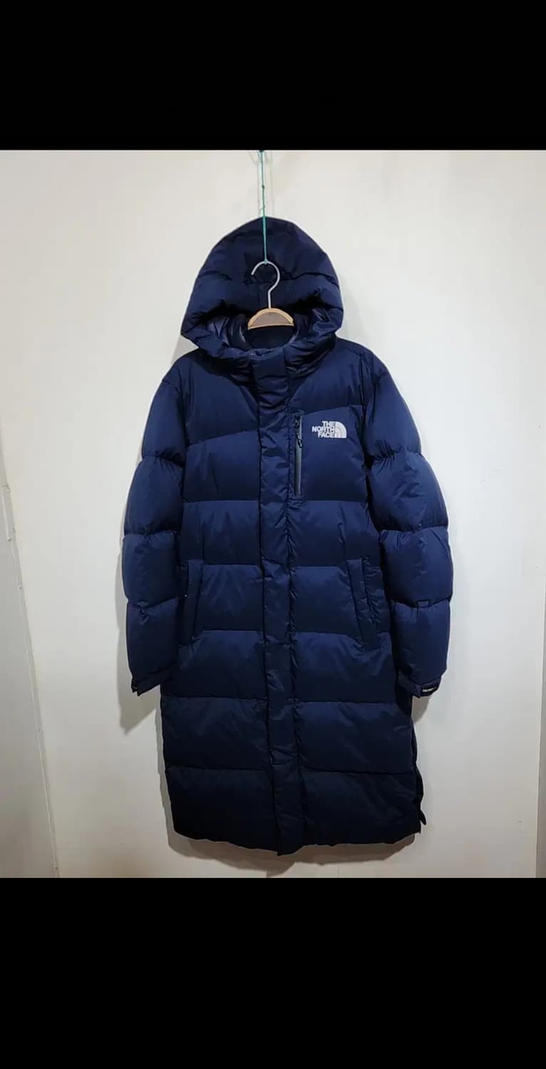 (L) 노스페이스 롱패딩 점퍼 네이비 오리털 후드 다운코트  상품이미지1