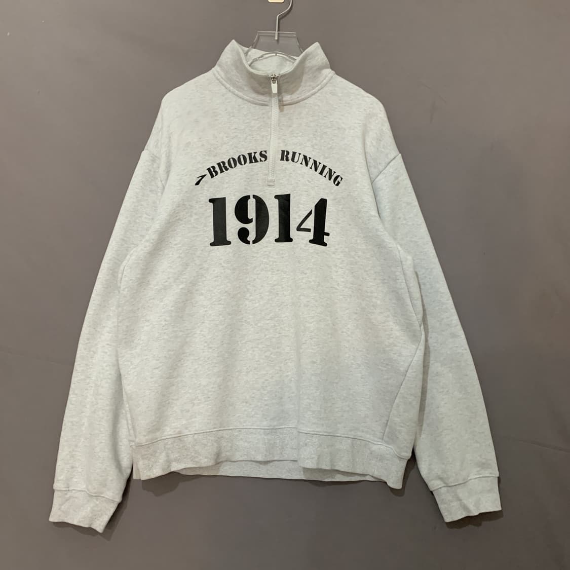 XL BROOKS 브룩스 1914 로고 반집업 맨투맨 상품이미지2