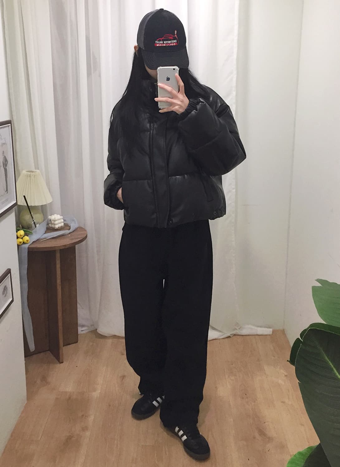 여성 빈티지 레더패딩점퍼 95~100 상품이미지2