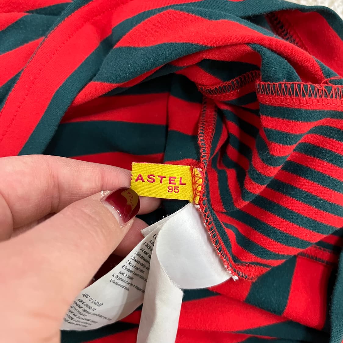 [95] 루이까스텔 골프 여성 스트라이프 터틀넥 긴팔 티셔츠 0107M1 상품이미지3