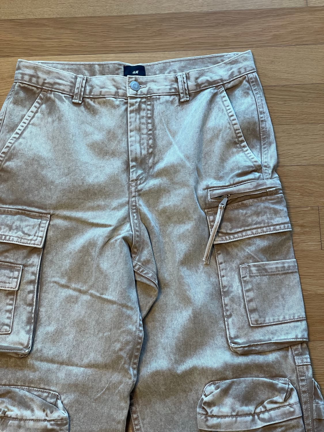 H&M 베이지 루즈 카고 팬츠 상품이미지3