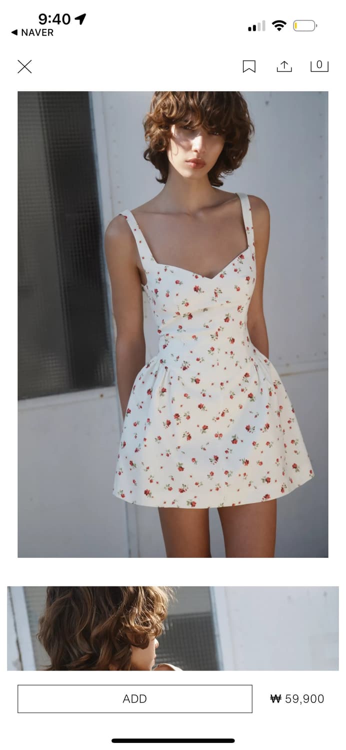 제발 삽니다 zara 자라 플라워 볼륨 원피스 플로럴 페어리 일브 상품이미지1