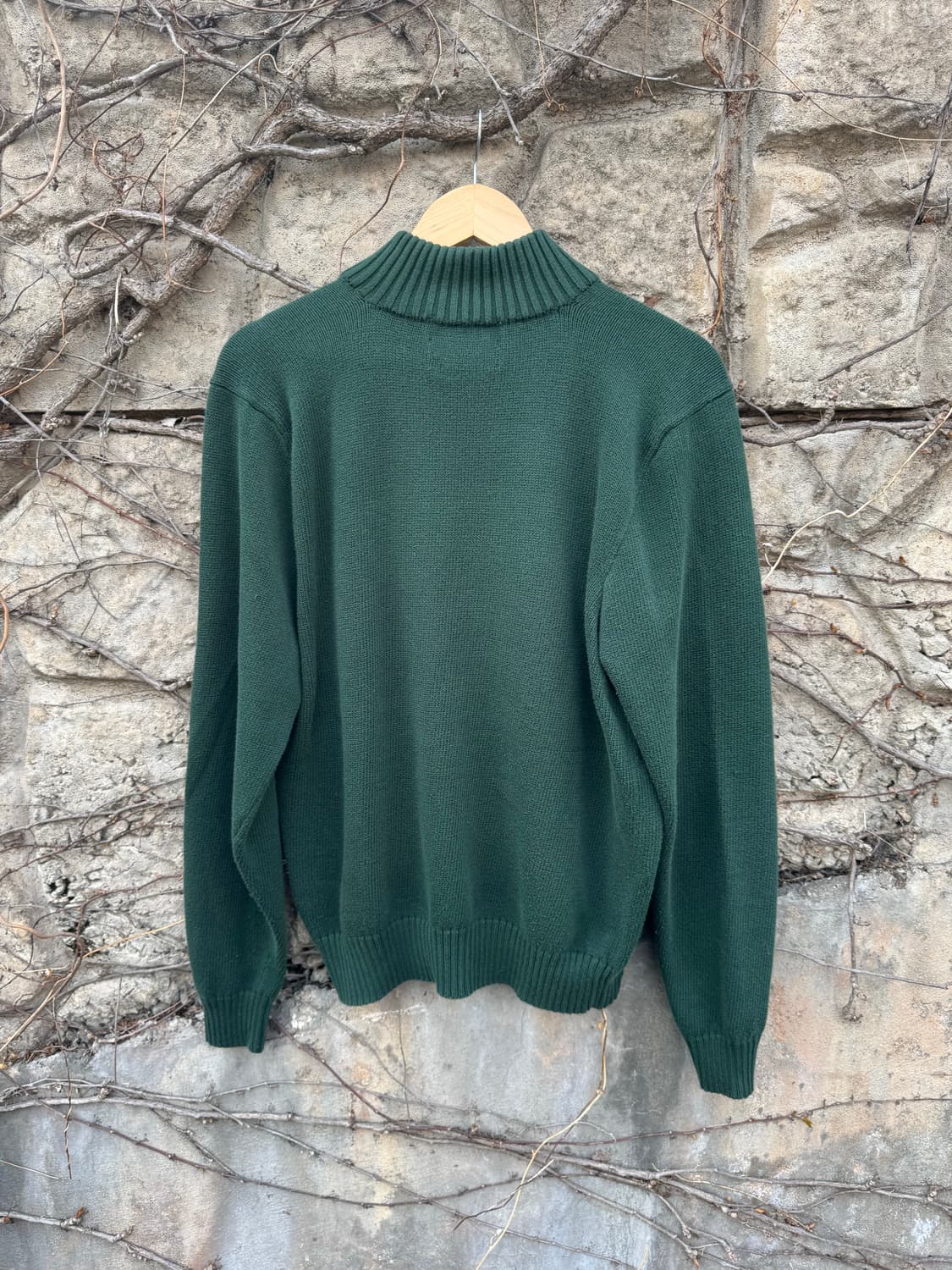 폴로 랄프로렌 빈티지 코튼100 하프집업 니트 그린 L 상품이미지2
