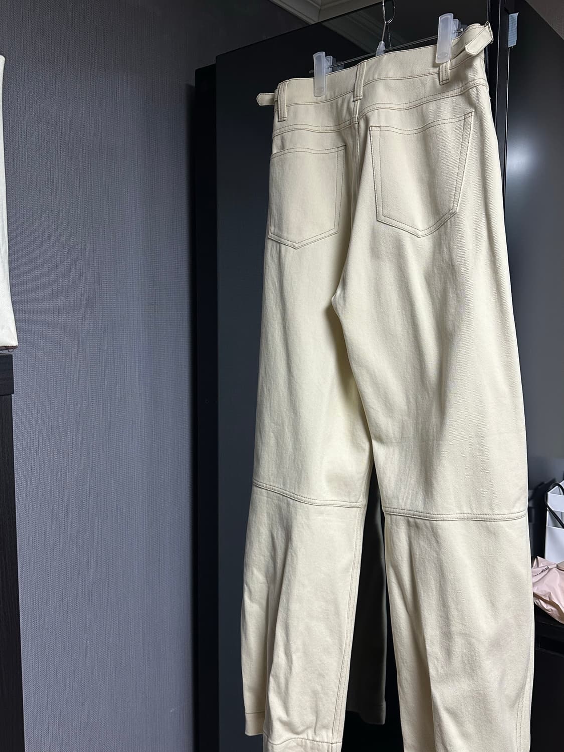 모노하 코튼커브팬츠 아이보리색상 상품이미지5