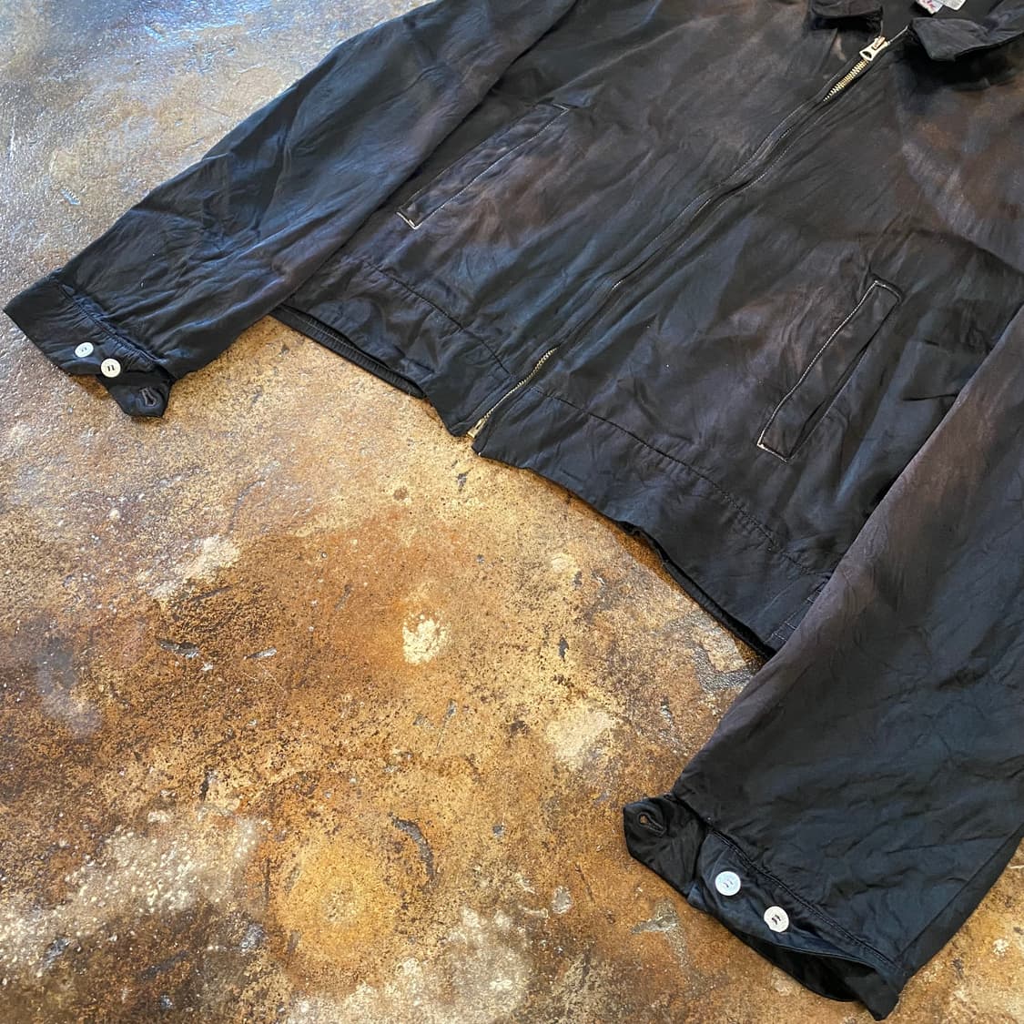 (M) 카미야 에이징 레이온 자켓 블루종 상품이미지3