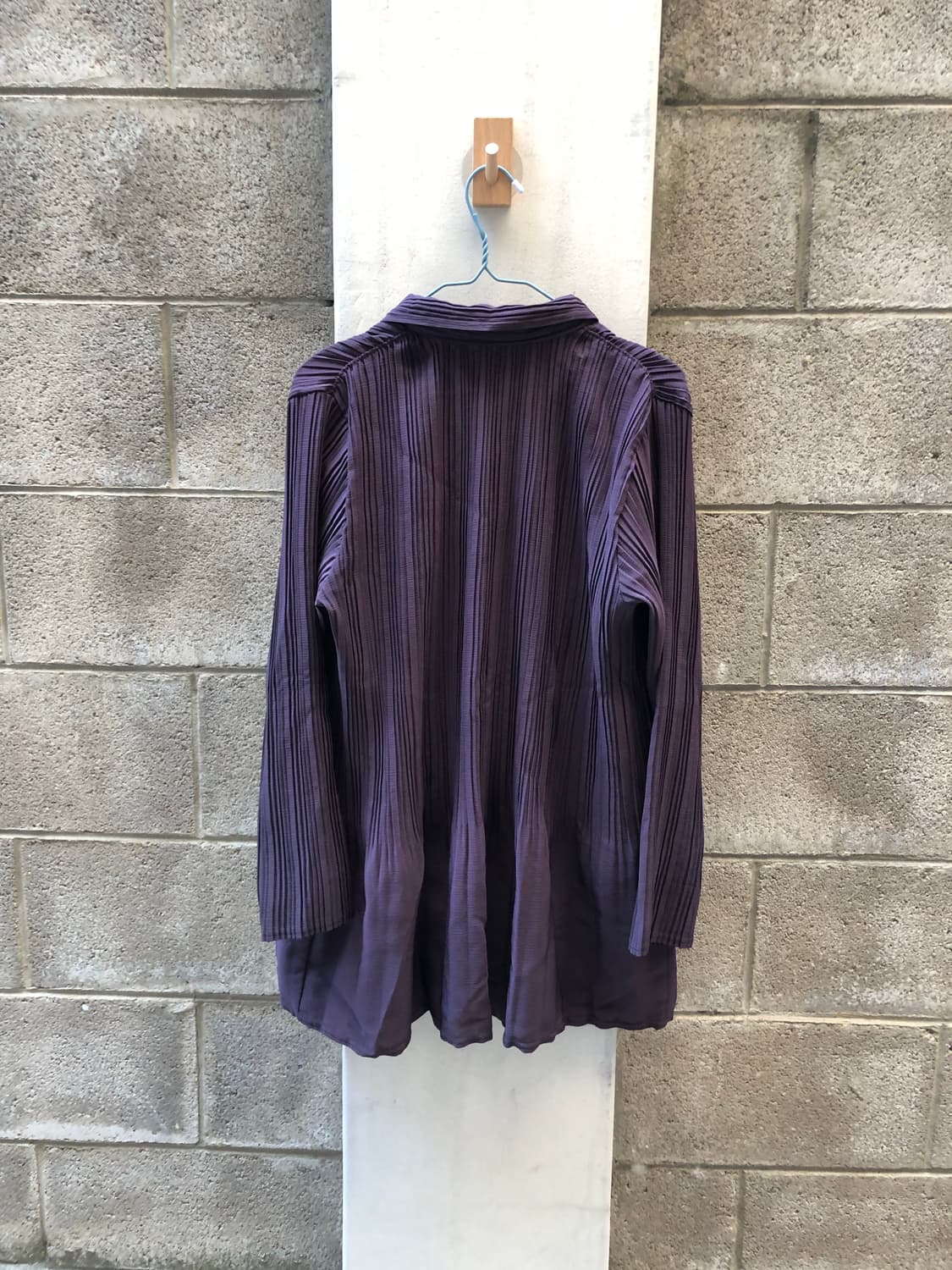 deep purple pleated blouse 상품이미지4
