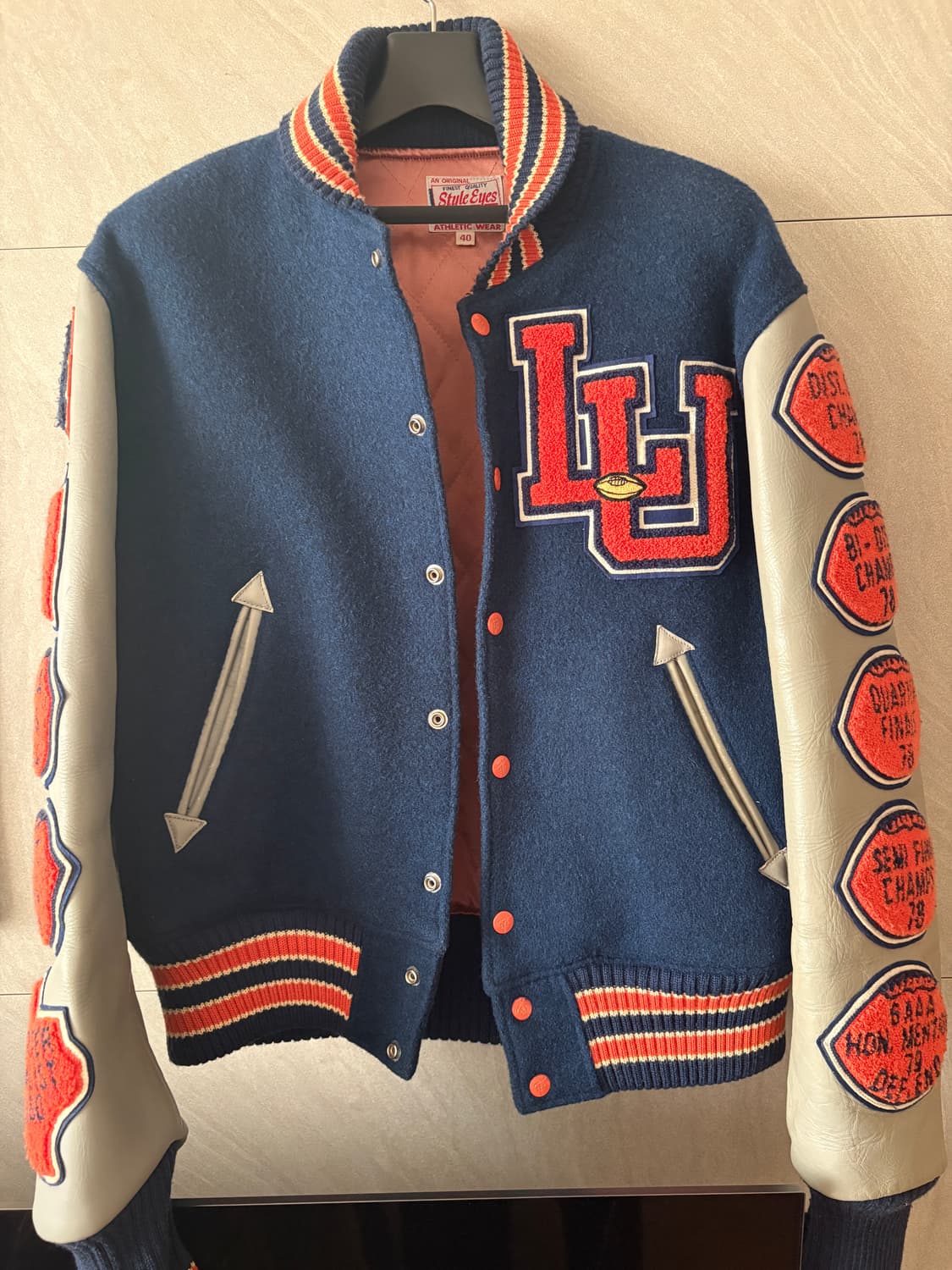 스타일아이즈 style eyes 토요엔터프라이즈 레터맨 바시티 자켓 상품이미지1