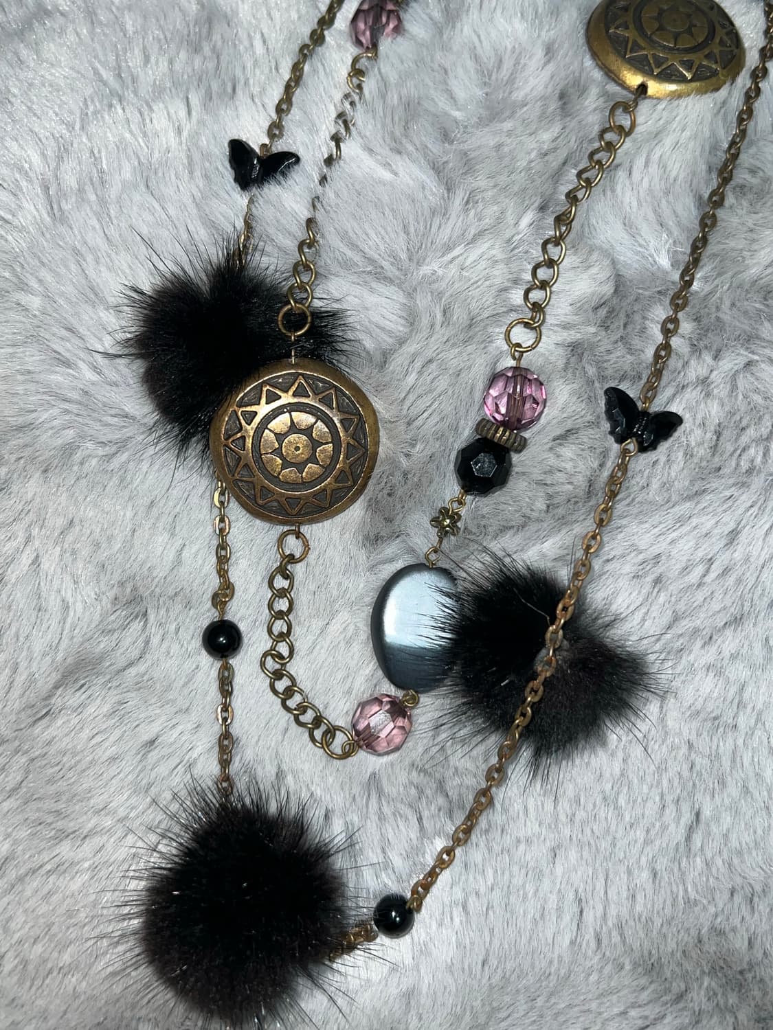 오리엔탈 페어리 에스닉 퍼 목걸이 상품이미지2