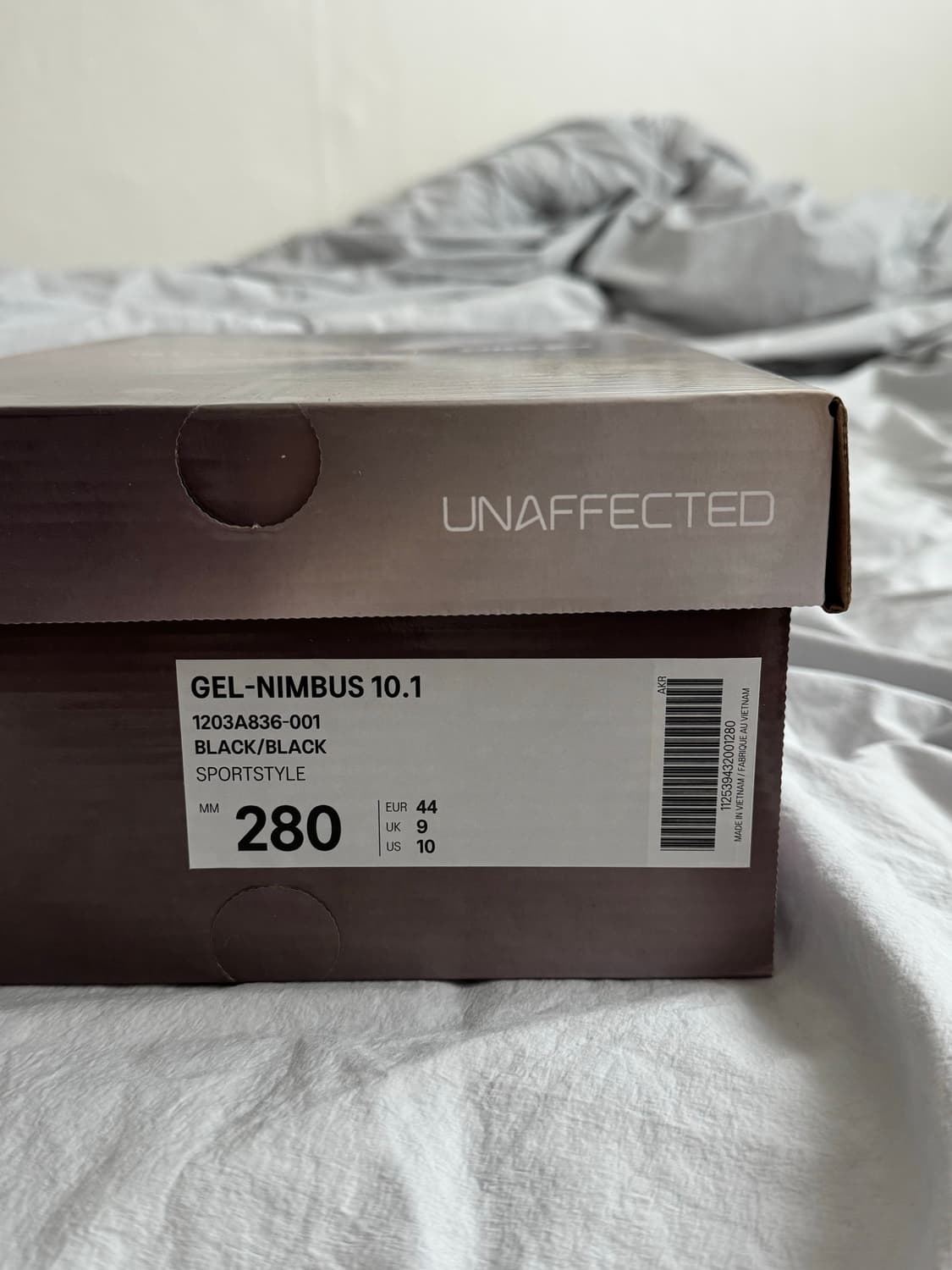 아식스 x 언어펙티드 젤 님버스 10.1 블랙 블랙 280 상품이미지7