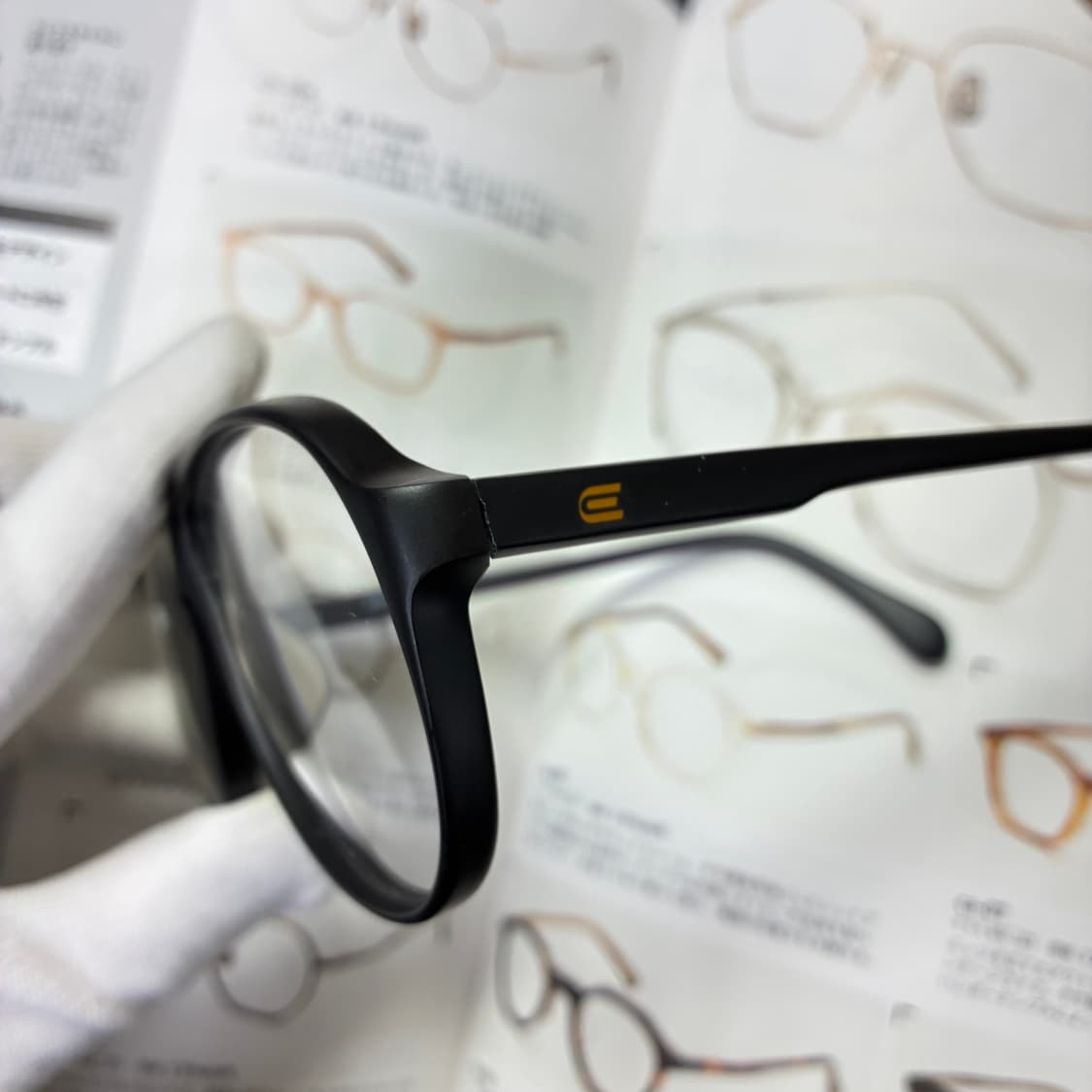 빈티지 보잉 아세테이트 뿔테 검정 안경 상품이미지3